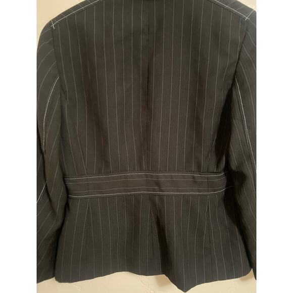 Larry Levine Pinstripe Blazer Jacket Womens 10 Vintage - Picture 2 of 8